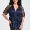 Lovehoney Plus Size Dark Orchid Navy Satin And Lace Robe 2 Lovehoney Plus Size Dark Orchid Navy Satin And Lace Robe -Online Sex toys shop 82738 a45954 blue x size 000