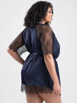 Lovehoney Plus Size Dark Orchid Navy Satin And Lace Robe 7 Lovehoney Plus Size Dark Orchid Navy Satin And Lace Robe -Online Sex toys shop 82738 a45954 blue x size 001