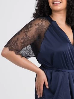 Lovehoney Plus Size Dark Orchid Navy Satin And Lace Robe 8 Lovehoney Plus Size Dark Orchid Navy Satin And Lace Robe -Online Sex toys shop 82738 a45954 blue x size 002