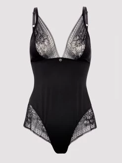 Lovehoney Hourglass Black Smoothing Sleeveless Crotchless Teddy