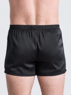 LHM Black Satin Boxer Shorts -Online Sex toys shop 83113 a46212 black regular 002