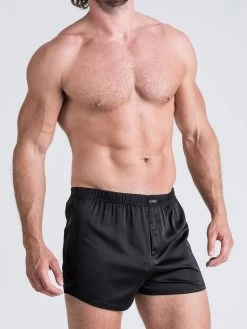 LHM Black Satin Boxer Shorts -Online Sex toys shop 83113 a46212 black regular 003