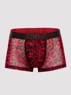 LHM Red Leopard Print Mesh Boxers