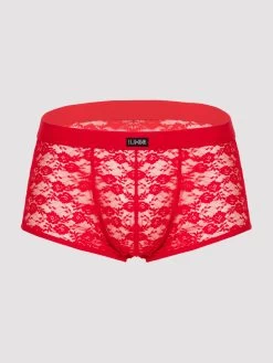 LHM Red Lace Boxer Shorts