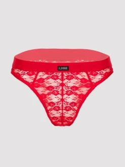 LHM Red Lace Thong