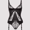 Lovehoney Lotus Black Sheer Embroidered Basque Set -Online Sex toys shop 83390 a46364 black regular 000