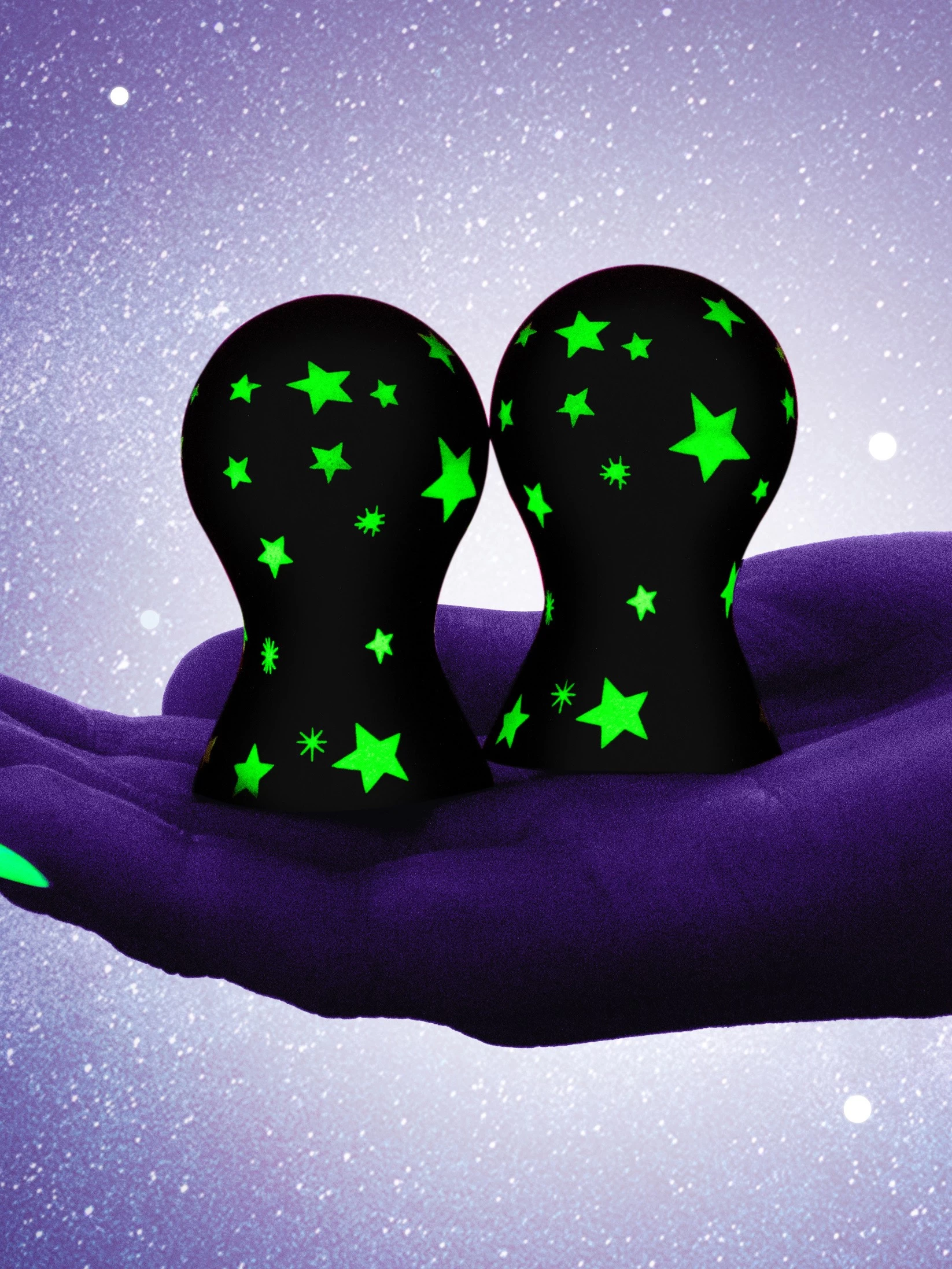 Lovehoney Lucky Stars Glow-in-the-Dark Silicone Nipple Suckers 4 Lovehoney Lucky Stars Glow-in-the-Dark Silicone Nipple Suckers - Image 2