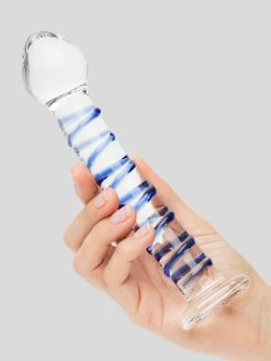 Lovehoney Spiral G-Spot Sensual Glass Dildo -Online Sex toys shop 83467 a30947 blue 003