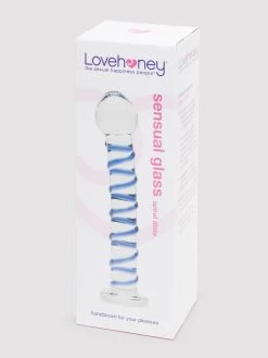 Lovehoney Spiral G-Spot Sensual Glass Dildo -Online Sex toys shop 83467 a30947 blue 004