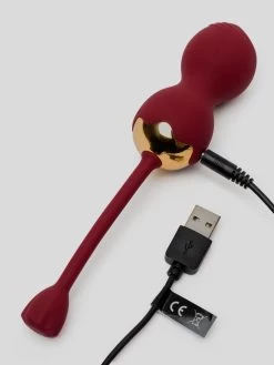 Lovehoney Super Squeeze Rechargeable Vibrating Double Kegel Balls 2oz 9 Lovehoney Super Squeeze Rechargeable Vibrating Double Kegel Balls 2oz -Online Sex toys shop 83469 a46417 red 002