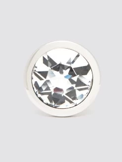 Lovehoney Luxury Crystal Stainless Steel Silver Butt Plug 2.5 Inch -Online Sex toys shop 83486 a46434 silver 001