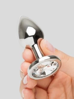 Lovehoney Luxury Crystal Stainless Steel Silver Butt Plug 2.5 Inch -Online Sex toys shop 83486 a46434 silver 003