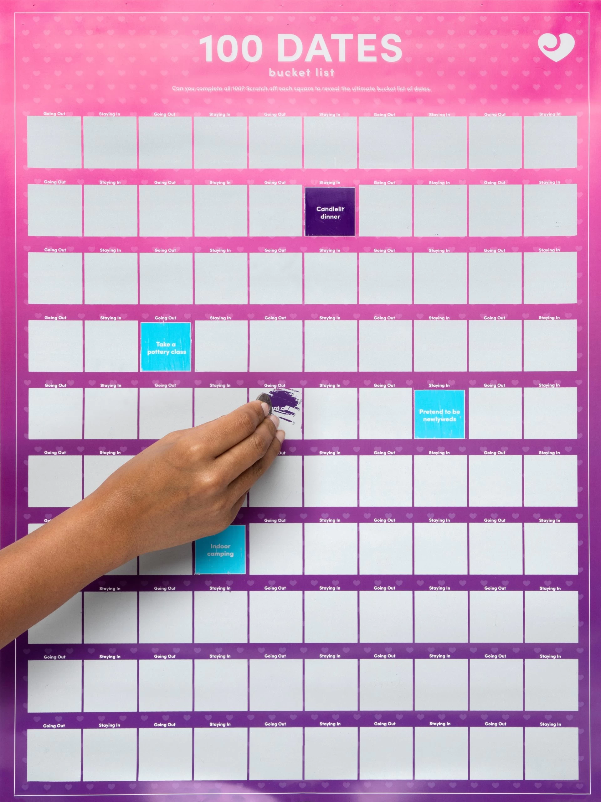 Lovehoney 100 Dates Scratch-Off Date Night Poster 3 Lovehoney 100 Dates Scratch-Off Date Night Poster