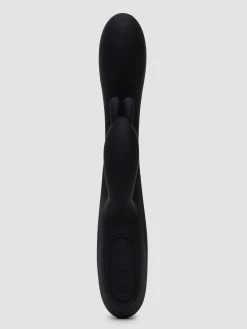 Lovehoney Heat Wave Warming Rechargeable Silicone Rabbit Vibrator -Online Sex toys shop 83523 a46464 black 001