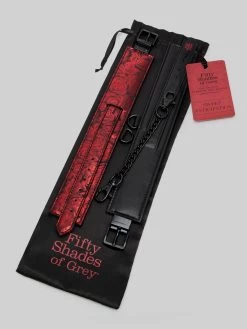 Fifty Shades Of Grey Sweet Anticipation Reversible Faux Leather Ankle Cuffs -Online Sex toys shop 83670 a46561 black 005 1