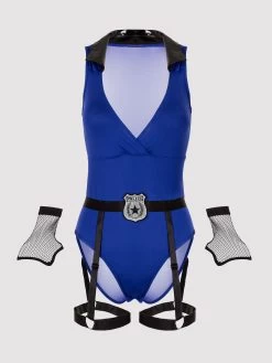Lovehoney Fantasy Plus Size Blue Sexy Cop Body Costume