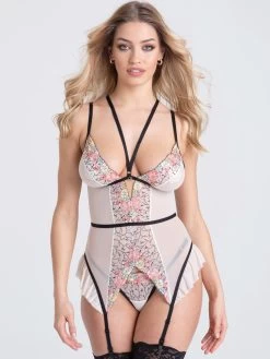 Lovehoney Flora Ivory Embroidered Bustier Set -Online Sex toys shop 83726 a46601 ivory regular 001