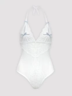 Lovehoney Plus Size Peek-a-Boo White Lace Teddy