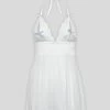 Lovehoney Peek-a-Boo White Lace Babydoll Set