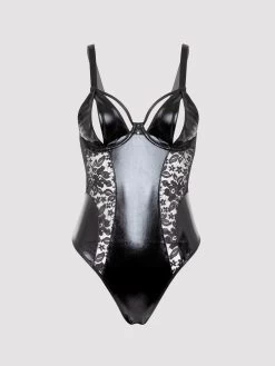 Lovehoney Fierce Muse Wet Look Crotchless Teddy