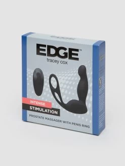 Tracey Cox EDGE Remote Control Rechargeable Prostate Massager With Cock Ring -Online Sex toys shop 83839 a46674 black 005