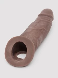 Lovehoney Real-Feel Penis Extender 1.5 Inch With Ball Loop - Flesh Brown -Online Sex toys shop 83880 a46700 flesh brown 002
