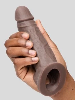 Lovehoney Real-Feel Penis Extender 1.5 Inch With Ball Loop - Flesh Brown -Online Sex toys shop 83880 a46700 flesh brown 004