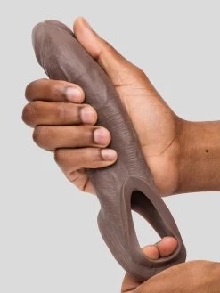 Lovehoney Real-Feel Penis Extender 1.5 Inch With Ball Loop - Flesh Brown -Online Sex toys shop 83880 a46700 flesh brown 005
