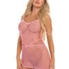 Pink Lipstick Roll Up Pink Fishnet Mini Dress -Online Sex toys shop 83904 a46718 pink regular 000