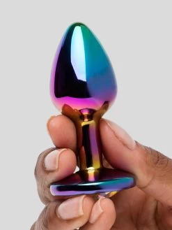 Lovehoney Jeweled Iridescent Metal Small Butt Plug 2.5 Inch -Online Sex toys shop 83945 a46755 rainbow 003