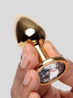 Lovehoney Jewelled Gold Metal Small Butt Plug 2.5 Inch 10 Lovehoney Jewelled Gold Metal Small Butt Plug 2.5 Inch -Online Sex toys shop 83947 a46757 gold 003