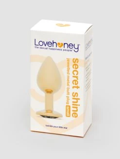 Lovehoney Jewelled Gold Metal Small Butt Plug 2.5 Inch 11 Lovehoney Jewelled Gold Metal Small Butt Plug 2.5 Inch -Online Sex toys shop 83947 a46757 gold 004