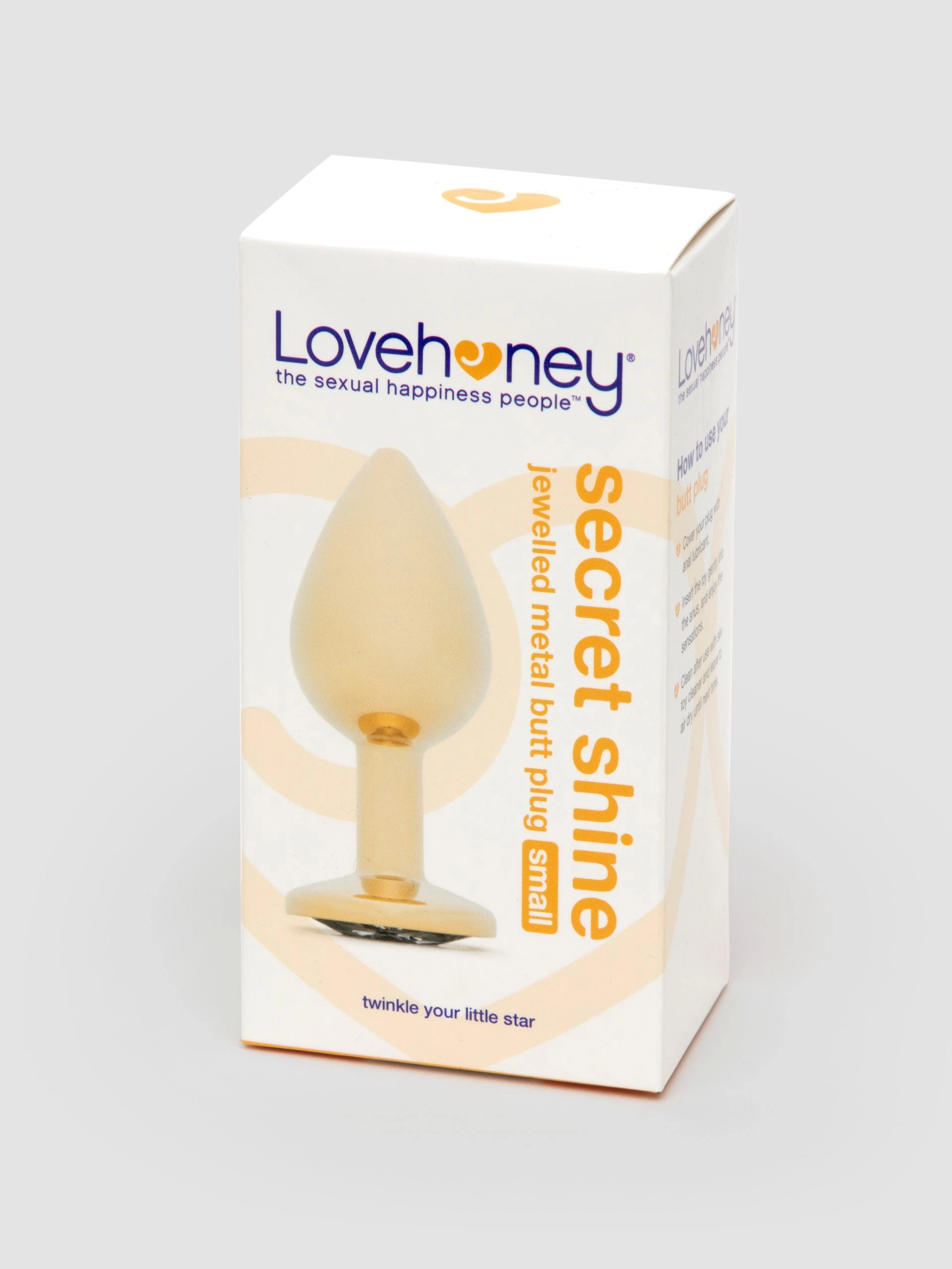 Lovehoney Jewelled Gold Metal Small Butt Plug 2.5 Inch 7 Lovehoney Jewelled Gold Metal Small Butt Plug 2.5 Inch - Image 5