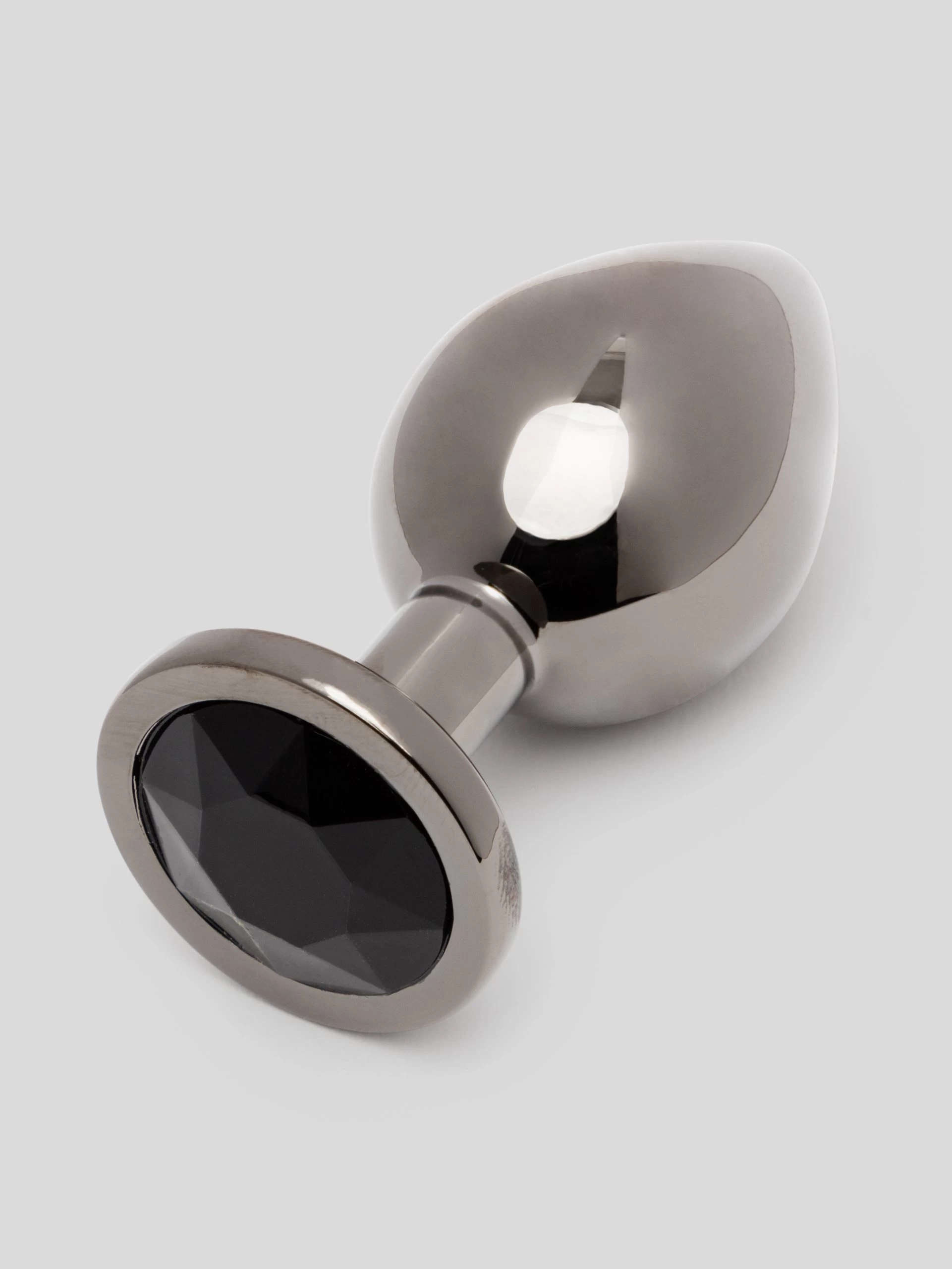Lovehoney Jeweled Grey Metal Medium Butt Plug 3 Inch 3 Lovehoney Jeweled Grey Metal Medium Butt Plug 3 Inch