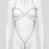 DOMINIX Deluxe Open-Body Chain Harness With Leather Collar 1 DOMINIX Deluxe Open-Body Chain Harness With Leather Collar -Online Sex toys shop 83982 a46781 silver 000