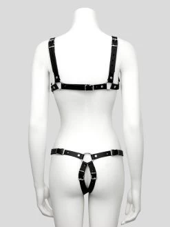 DOMINIX Deluxe Leather Caged Harness -Online Sex toys shop 83984 a46783 black 002