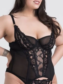 Lovehoney Plus Size Lavish Black Lace Basque Set -Online Sex toys shop 83996 a46788 black x size 002
