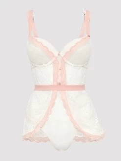 Lovehoney Vintage Bliss Ivory Crotchless Skirted Teddy