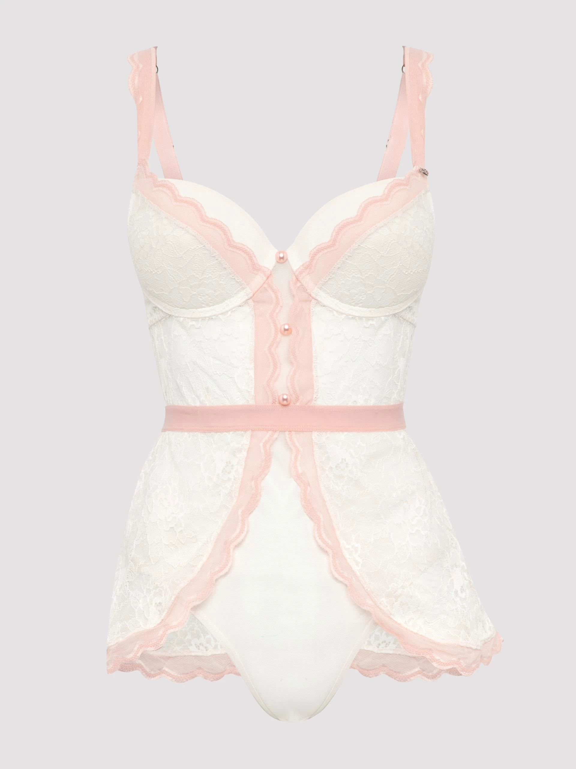 Lovehoney Vintage Bliss Ivory Crotchless Skirted Teddy 3 Lovehoney Vintage Bliss Ivory Crotchless Skirted Teddy