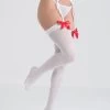 Lovehoney Fantasy White And Red Bow Top Stockings -Online Sex toys shop 84098 a46834 red regular 000