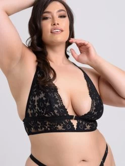 Lovehoney Plus Size Mindful Black Recycled Lace Bra Set -Online Sex toys shop 84112 a46815 black x size 002
