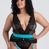 Lovehoney Plus Size Empress Blue Satin And Lace Teddy -Online Sex toys shop 84152 a44500 blue x size 000