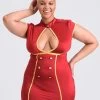 Lovehoney Fantasy Plus Size Frisky Flight Attendant Costume -Online Sex toys shop 84159 a46863 red x size 000