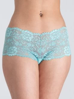 Lovehoney Flirty Soft Aqua Lace Shorts -Online Sex toys shop 84256 a32337 light blue regular 001