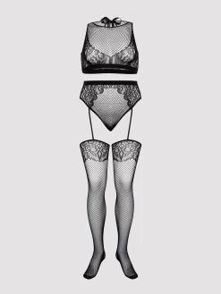 Fifty Shades Of Grey Captivate Plus Size Black Lace Keyhole Bra Set