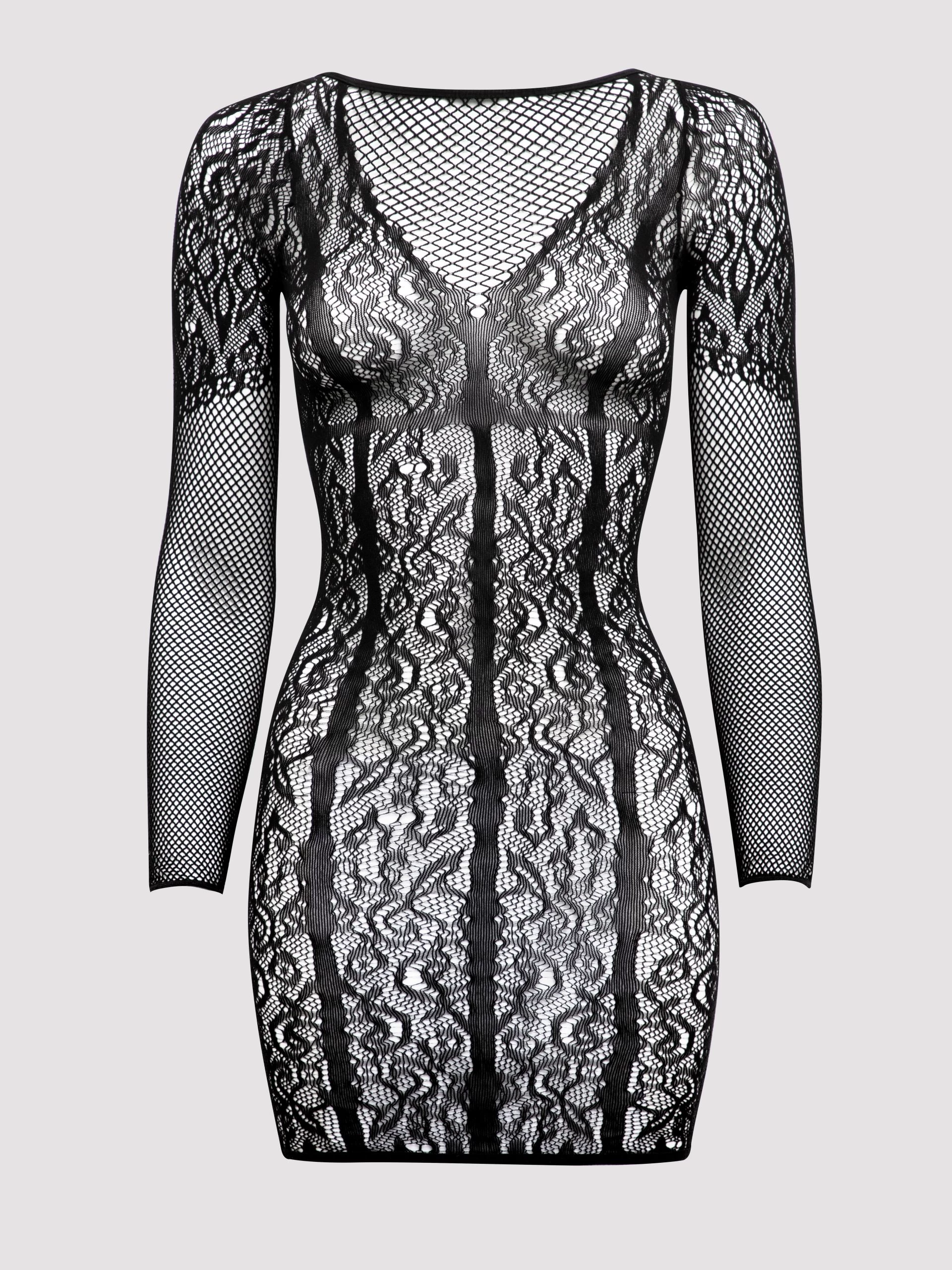 Fifty Shades Of Grey Captivate Black Lace Long Sleeve Mini Dress 3 Fifty Shades Of Grey Captivate Black Lace Long Sleeve Mini Dress