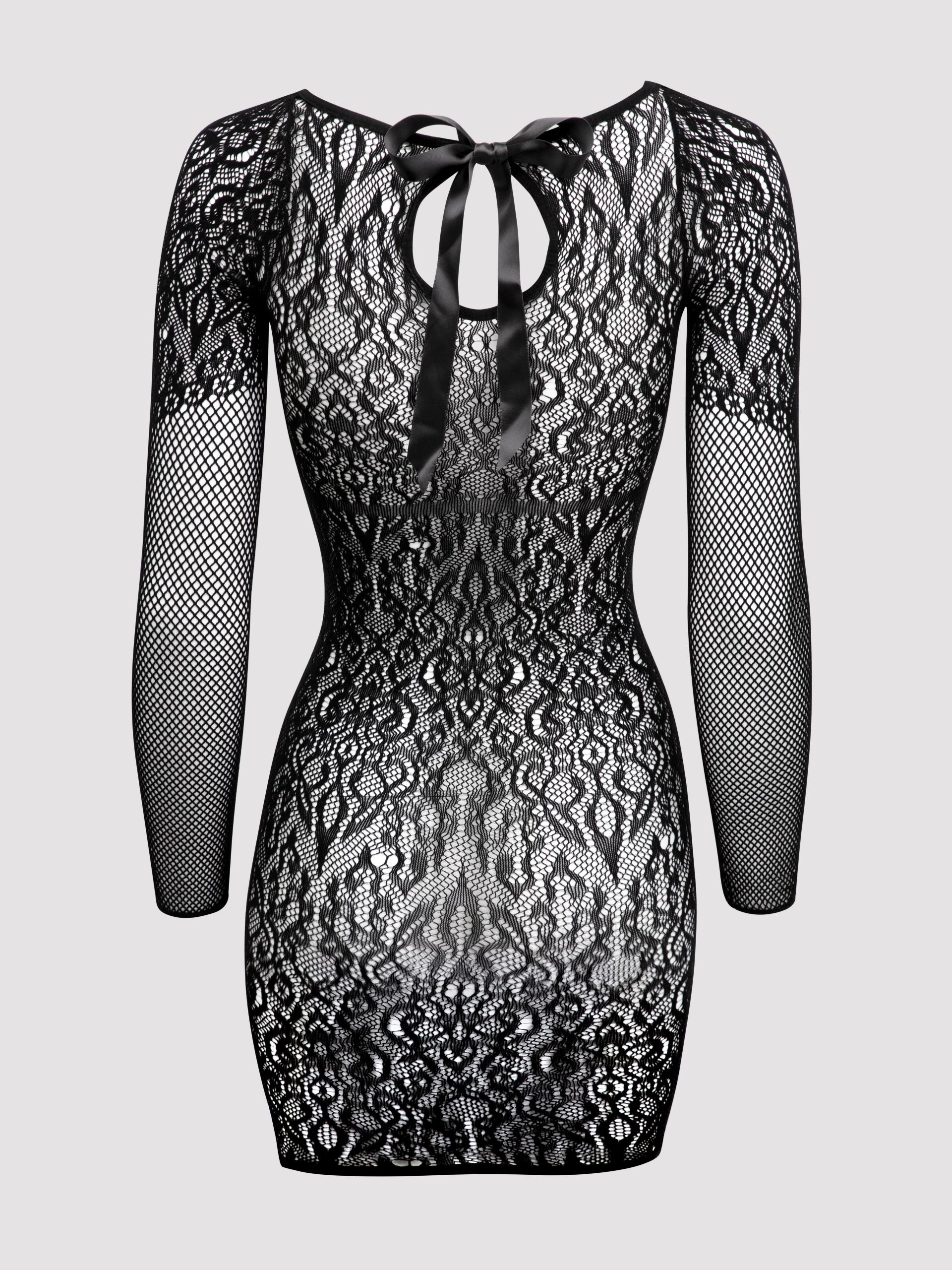 Fifty Shades Of Grey Captivate Black Lace Long Sleeve Mini Dress 4 Fifty Shades Of Grey Captivate Black Lace Long Sleeve Mini Dress - Image 2