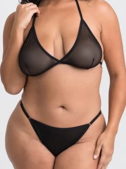 Lovehoney Plus Size Black Sheer Mesh Crotchless Bra Set -Online Sex toys shop 84405 a47014 black x size 002