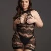 Le Desir Plus Size High Neck Criss Cross Lace Mini Dress 2 Le Desir Plus Size High Neck Criss Cross Lace Mini Dress -Online Sex toys shop 84438 a47029 black x size 000