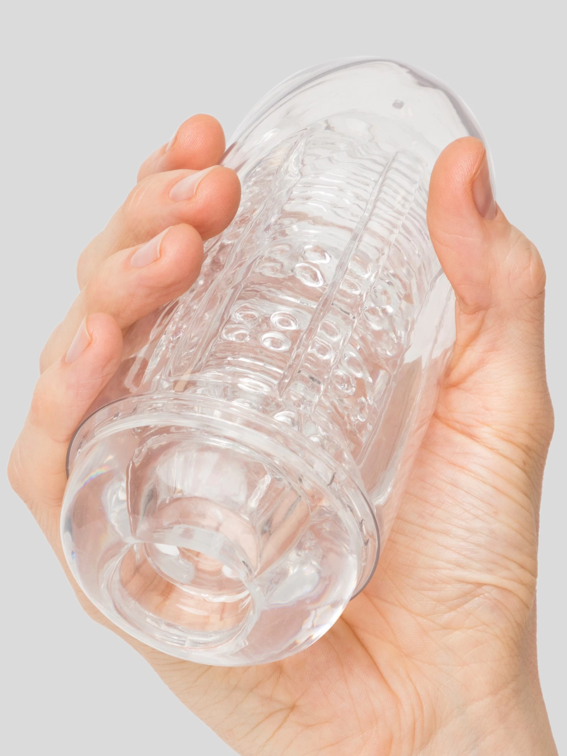 Lovehoney New Sensation Clear Textured Male Masturbator 3 Lovehoney New Sensation Clear Textured Male Masturbator